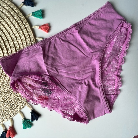 Victoria's Secret Stretch Cotton High-Leg Brief Panty Orchid Pink Small NEW - Picture 6 of 7